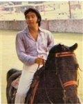 Elvis Presley Owned and Used Midnight Red Horse Blanket