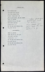 Elvis Presley's “Spanish Eyes” Lyric Sheet from His Personal On-Stage Concert Binders
