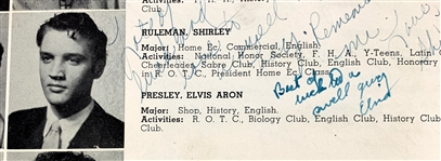 Elvis Presley Signed 1953 Humes High School Yearbook – Also Signed by George Klein (BAS)