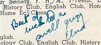 Elvis Presley Signed 1953 Humes High School Yearbook – Also Signed by George Klein (BAS)