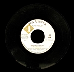 1964 Elvis Presley RCA Victor 45 RPM White Label “NOT FOR SALE” Single “Roustabout” / “One Track Heart”