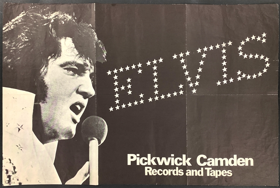 1975-76 Elvis Presley “Pickwick Camden” Record Store Promotional Poster
