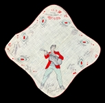 1956 Elvis Presley Enterprises Handkerchief – High Grade Example!
