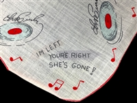 1956 Elvis Presley Enterprises Handkerchief – High Grade Example!