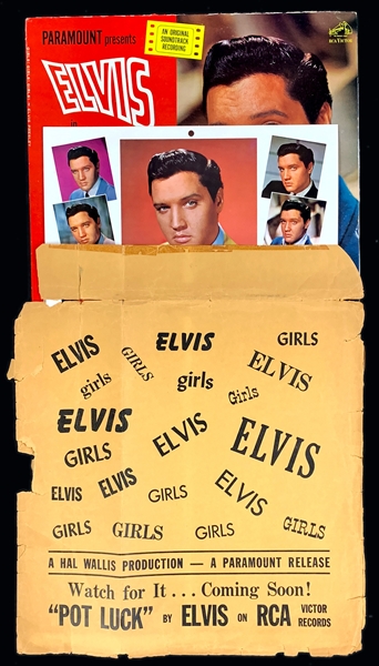 1962 Promotional Envelope for Elvis Presleys <em>Girls! Girls! Girls!</em> (Rare!) and Original Soundtrack and Calendar