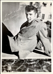 1957 “Official Elvis Presley Show” Badge Attributed to Honolulu Stadium Concert with Souvenir Photo Given Away on the USS <em>Matsonia</em> on the Cruise to Hawaii
