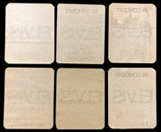 Complete Set of Six 1970's Elvis Presley Concert Rectangle Backstage Passes