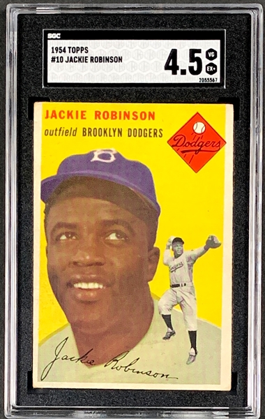 1954 Topps #10 Jackie Robinson – SGC VG-EX+ 4.5