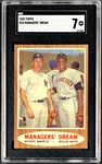 1962 Topps #18 Managers Dream (Mickey Mantle/Willie Mays) – SGC NM 7