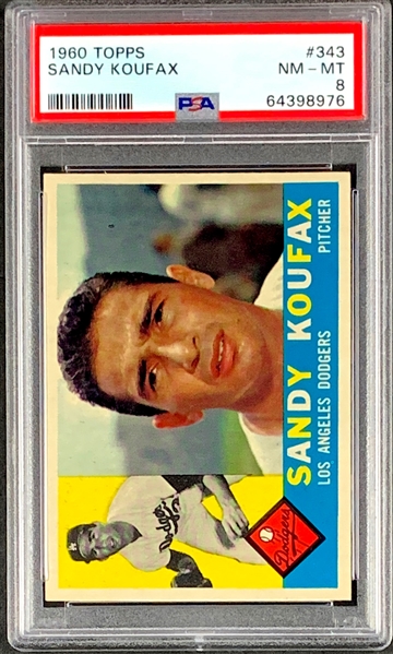 1960 Topps #343 Sandy Koufax – PSA NM-MT 8