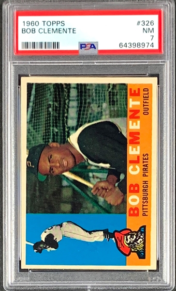 1960 Topps #326 Bob Clemente – PSA NM 7