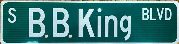 “B.B. KING BLVD” Street Sign from Memphis, Tennessee – Six Feet Long!