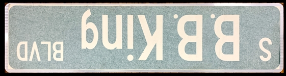“B.B. KING BLVD” Street Sign from Memphis, Tennessee – Six Feet Long!