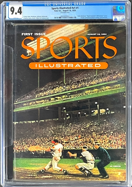 1954 <em>Sports Ilustrated</em> FIRST ISSUE – Graded CGC 9.4 (White Pages)