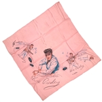 1956 Elvis Presley Enterprises Pink Scarf - High Grade Example