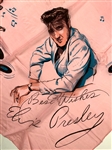 1956 Elvis Presley Enterprises Pink Scarf - High Grade Example