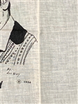 1956 Elvis Presley Pictorial Handkerchief – Lesser Seen NON-EPE Souvenir Scarf