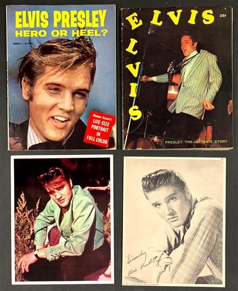 1956 Elvis Presley Souvenir Photos and Fan Magazines (4 Pieces)