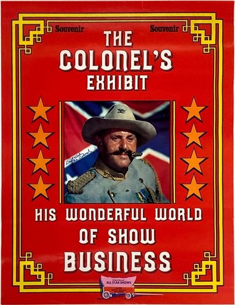 Colonel Tom Parker Signed All Star Shows "The Colonels Exhibit" Poster