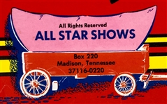 Colonel Tom Parker Signed All Star Shows The Colonel's Exhibit Poster