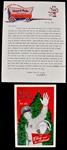 Colonel Tom Parker Signed 1958 Letter About Elvis Presleys 1958 Christmas Card (Plus a File Copy Example)