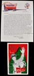 Colonel Tom Parker Signed 1958 Letter About Elvis Presley's 1958 Christmas Card (Plus a File Copy Example)