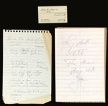 1950's Glamour Shot of Elvis Presley's <em>Loving You</em> Co-Star Lizbeth Scott Plus Trude Forsher Steno Pad with Letter to Scott