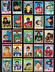 1970 Topps Football Near Set (225/263) and 1972 Topps Football Partial Set (231/351) PLUS 487 EXTRA CARDS!