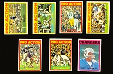 1970 Topps Football Near Set (225/263) and 1972 Topps Football Partial Set (231/351) PLUS 487 EXTRA CARDS!