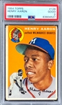 1954 Topps #128 Hank Aaron Rookie Card - PSA GD 2