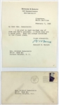 Signed Letter Collection Incl. Hedda Hopper, Karl Malden, Ralph Edwards and Others (7 Total Items) (BAS)