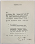 Signed Letter Collection Incl. Hedda Hopper, Karl Malden, Ralph Edwards and Others (7 Total Items) (BAS)