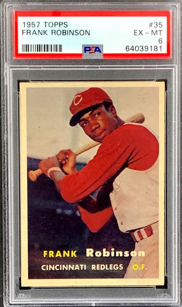 1957 Topps #35 Frank Robinson Rookie Card – PSA EX-MT 6