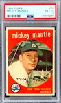 1959 Topps #10 Mickey Mantle – PSA VG-EX 4
