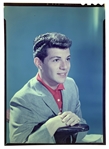 1950's-60's Original 5 x 7 Inch Color Transparencies of Dick Clark, Bobby Darin, Frankie Avalon, Bobby Rydell and Paul Anka (5)