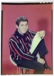 1950's-60's Original 5 x 7 Inch Color Transparencies of Dick Clark, Bobby Darin, Frankie Avalon, Bobby Rydell and Paul Anka (5)