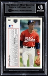 1991 Upper Deck Baseball #SP1 Michael Jordan Signed Card - Encapsulated by Beckett Authenticated