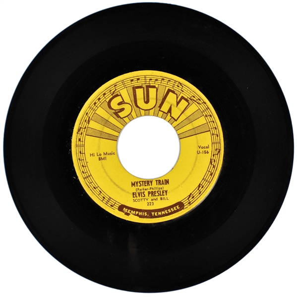 1955 Sun Records 223 45 RPM 7-Inch of Elvis Presleys “Mystery Train” and “I Forgot to Remember to Forget”