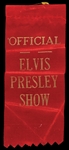1957 “OFFICIAL ELVIS PRESLEY SHOW” “Northwest Tour” Backstage Ribbon from The Tommy Young Collection Plus Concert Tour Ephemera (6 Pieces)*
