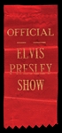 1957 “OFFICIAL ELVIS PRESLEY SHOW” <em>Elvis Christmas Album</em> Recording Session Backstage Ribbon from The Tommy Young Collection*