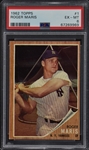 1962 Topps #1 Roger Maris – PSA EX-MT 6