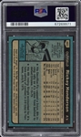 1980 Topps #482 Rickey Henderson Rookie Card – PSA NM-MT 8