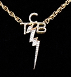 1970s Elvis Presley Owned and Worn Diamond  Encrusted “TCB” Necklace Given to Detective  John O’Grady