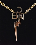 1970s Elvis Presley Owned and Worn Diamond  Encrusted “TCB” Necklace Given to Detective  John O’Grady