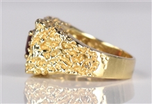 1970s Elvis Presley Owned Diamond and Garnet Ring - His Birthstone! - Gifted to His Bandleader Joe Guercio