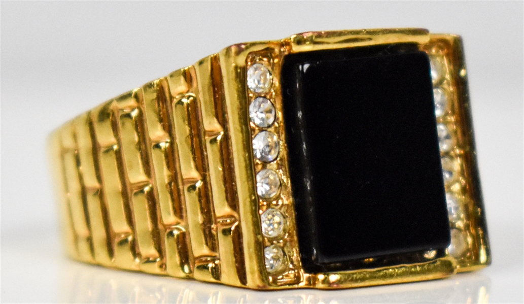 1960s Elvis Presley’s Onyx and Gold Colored Ring Gifted to His Cousin Patsy Presley