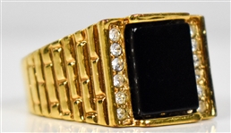 1960s Elvis Presley’s Onyx and Gold Colored Ring Gifted to His Cousin Patsy Presley