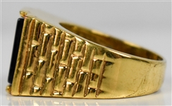 1960s Elvis Presley’s Onyx and Gold Colored Ring Gifted to His Cousin Patsy Presley