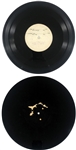 Pair of 1956 “Voice of America” 33 1/3 RPM 12-Inch Single-Sided Acetates which Include Elvis Presley’s “Hound Dog” and “I Want You, I Need You, I Love You”