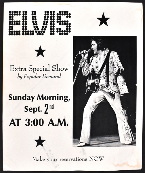 1974 Elvis Presley Las Vegas Hilton 3am Poster
